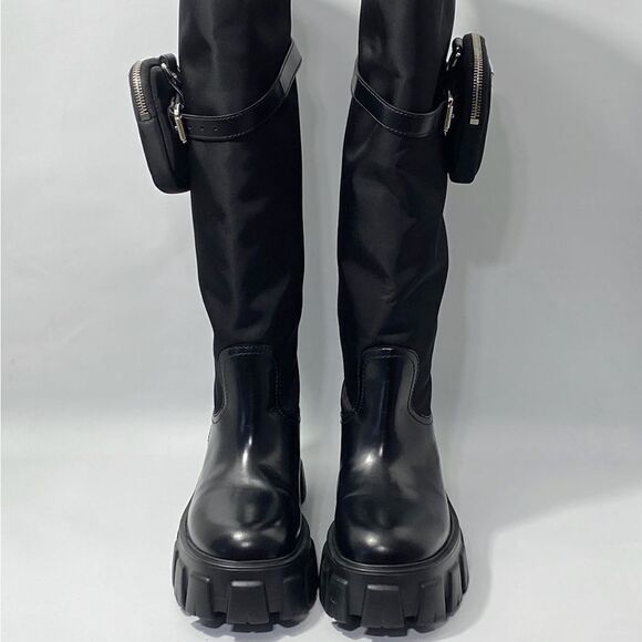 Prada Tall Leather Riding Boots size 38 - Picture 3 of 16